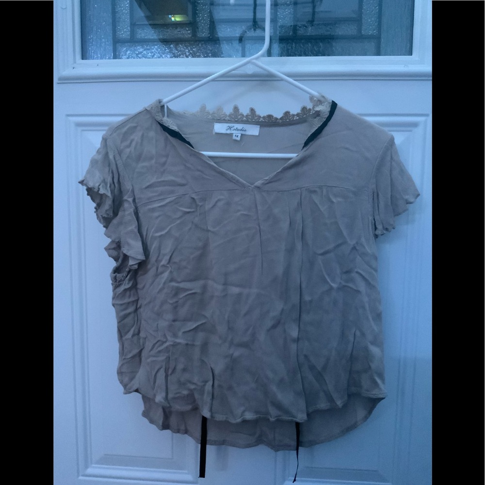 Brown sheer crop top